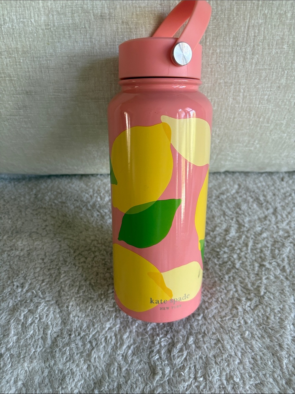 Kate Spade Lemon Toss Stainless Steel Extra Large Water Bottle